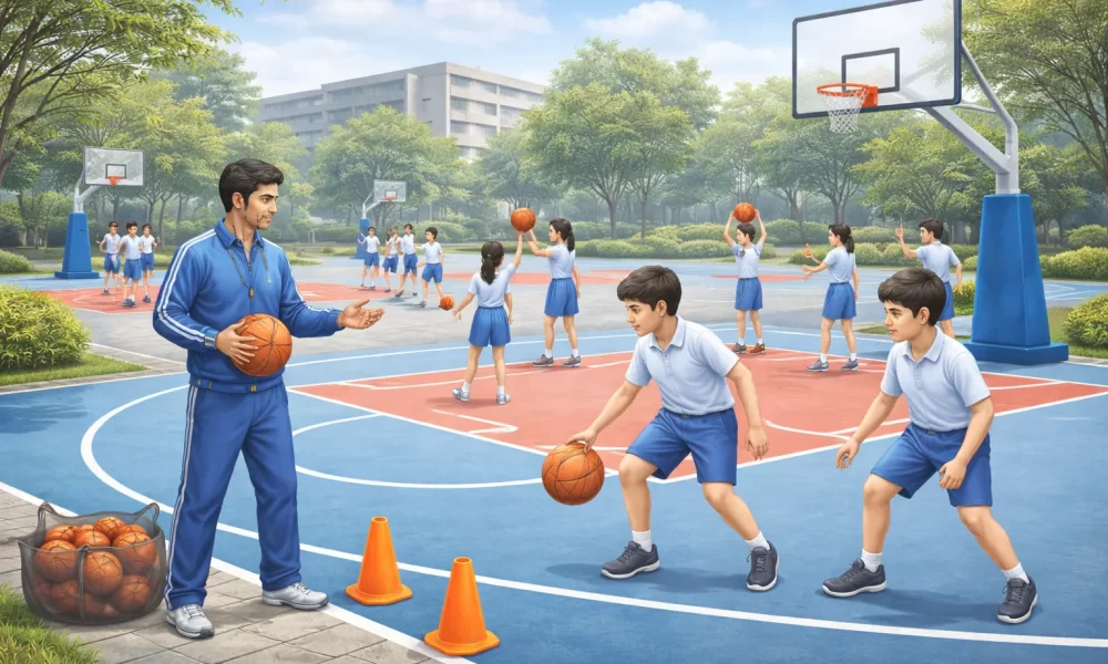 Best CBSE School in Chennai, Saligramam - Basketball Court