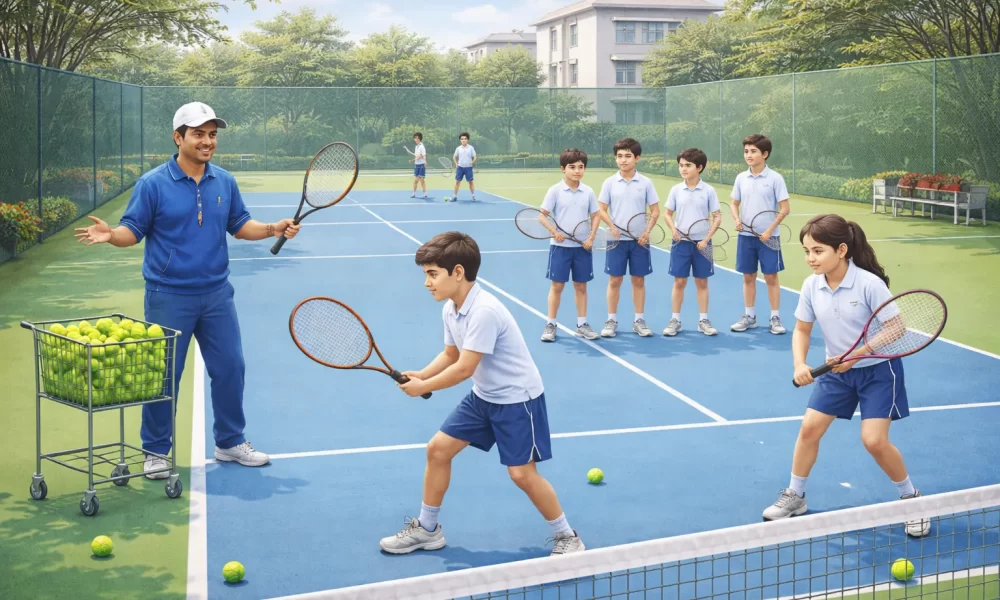 Best CBSE School in Chennai, Saligramam - Tennis Court